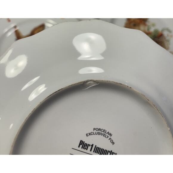 Pier 1 LILLY the Bunny Easter Plate Set Of 4 Pier One 8.5” - Picture 6 of 7